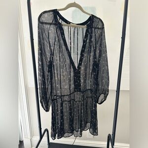 Joie black floral tunic